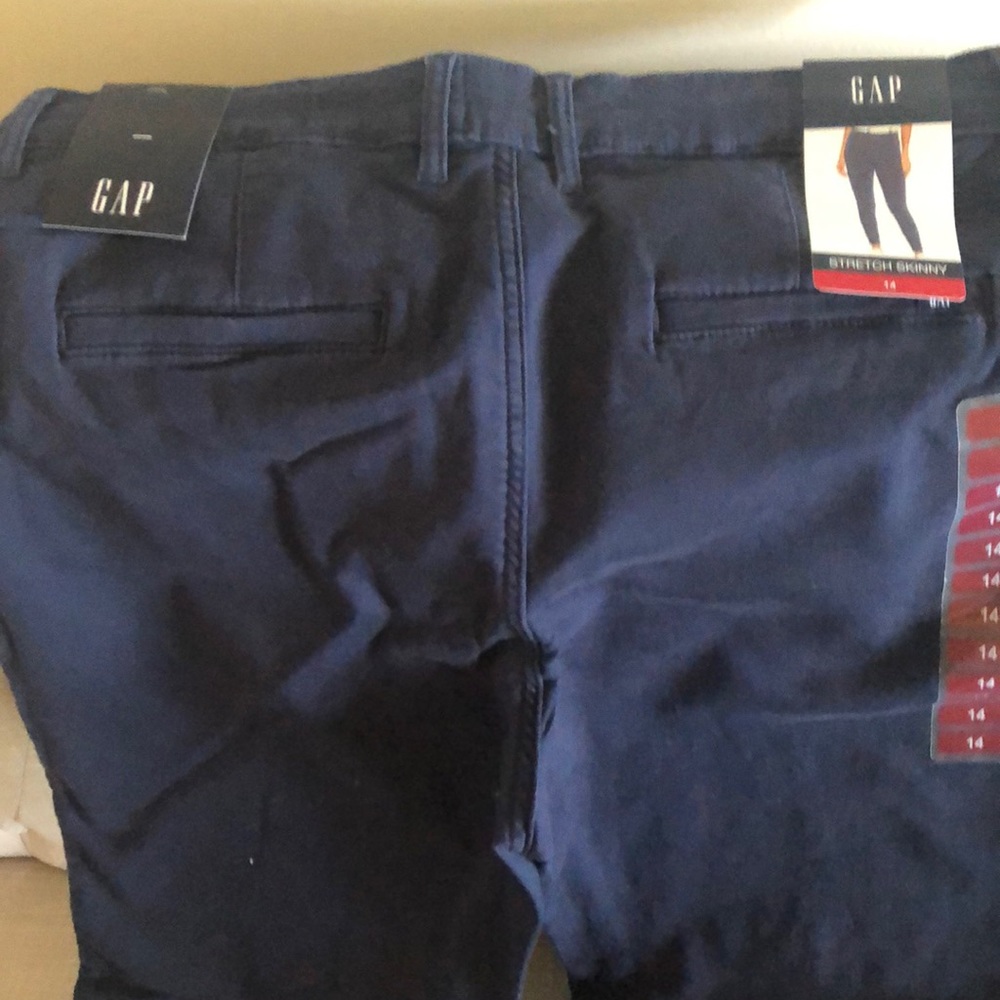 COPY - Gap size 14 woman’s navy blue casual khaki type of pants.   Fake pockets